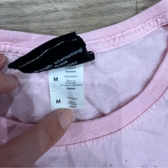 NWOT Harley-Davidson pink top Alligator Alley graphic tee embellished size M - Picture 3 of 7